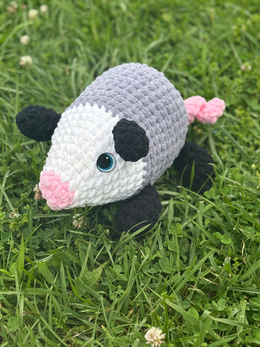 Crochet possum large plushie handmade amigurumi