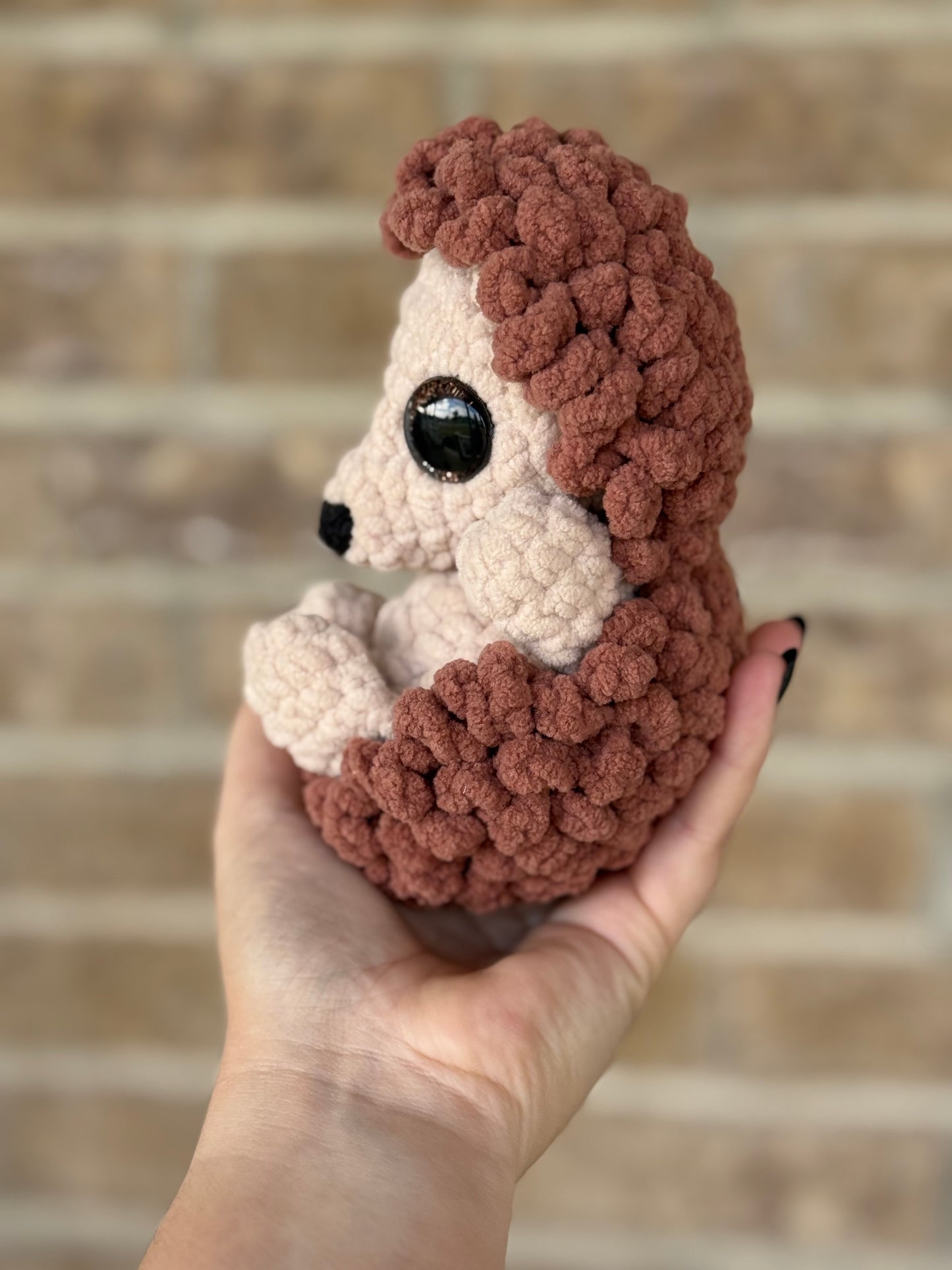 Crochet baby hedgehog plushie amigurumi hedgehog