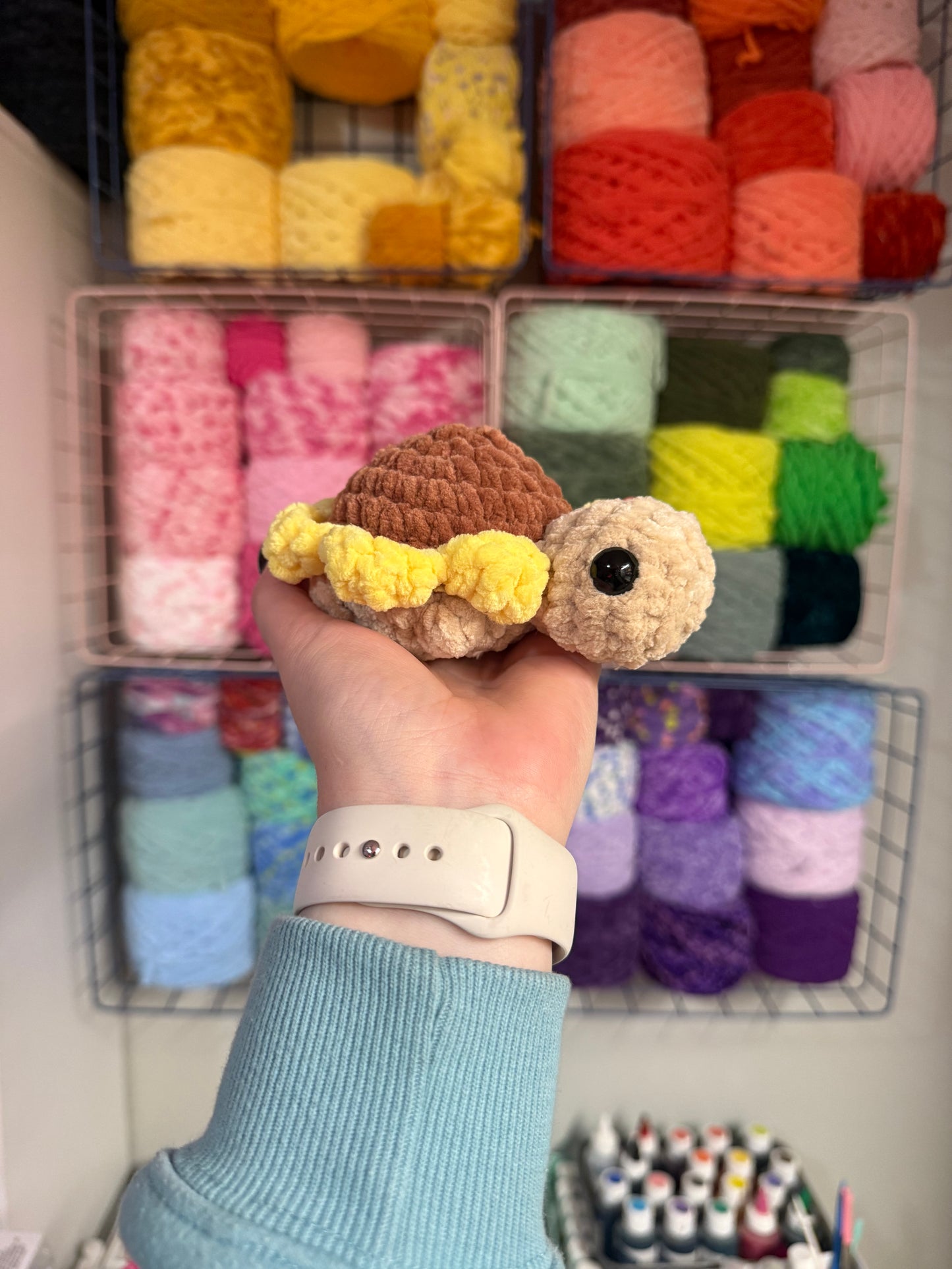 Crochet Sunflower turtle