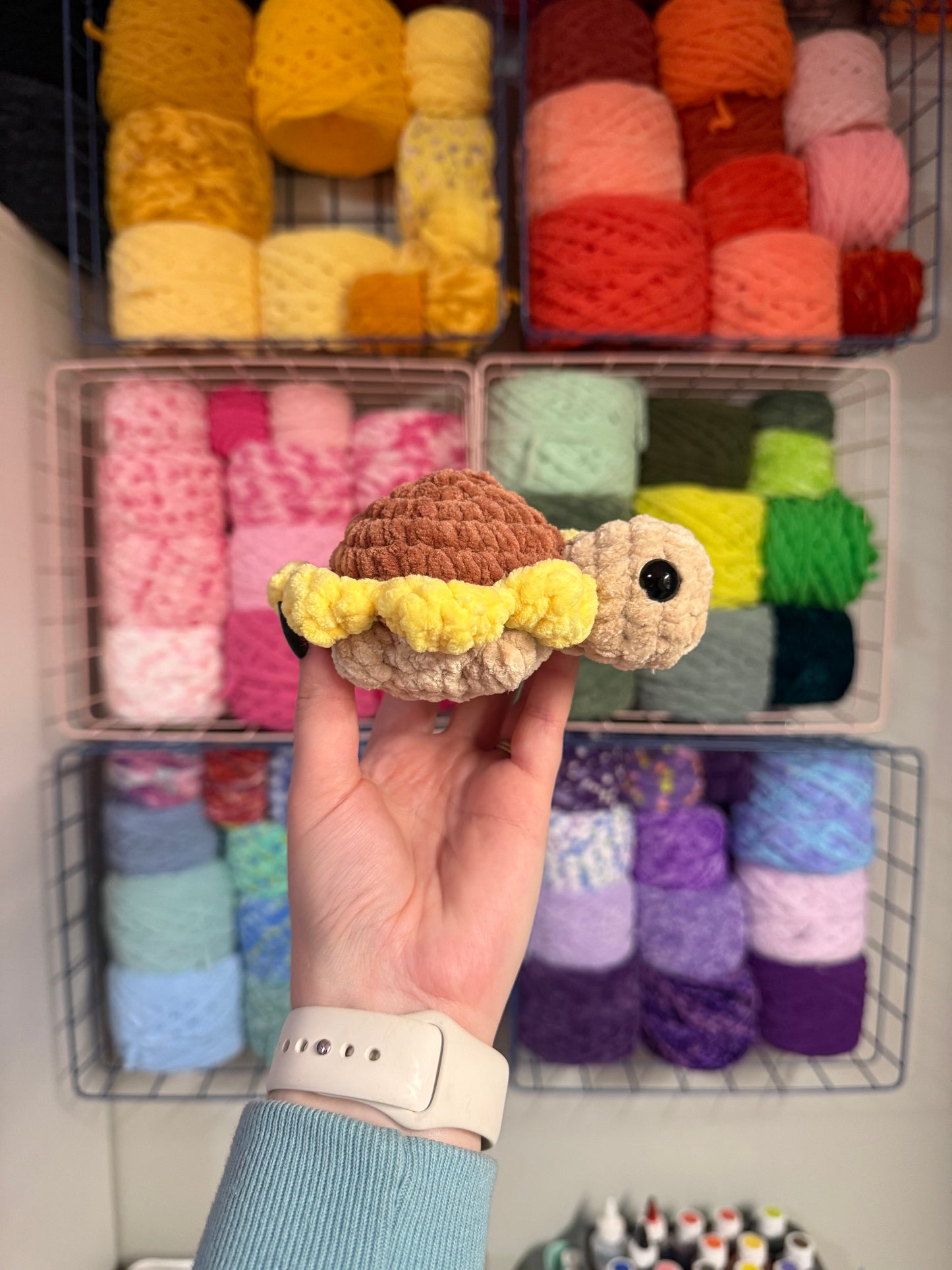 Crochet Sunflower turtle