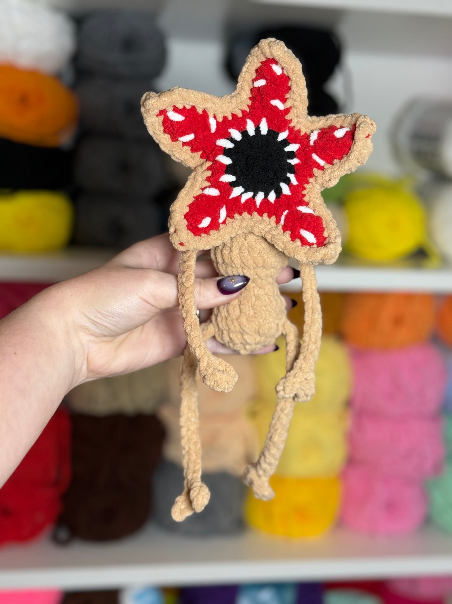 Demi buddy crochet pattern demogorgon stranger things crochet low sew Halloween amigurumi