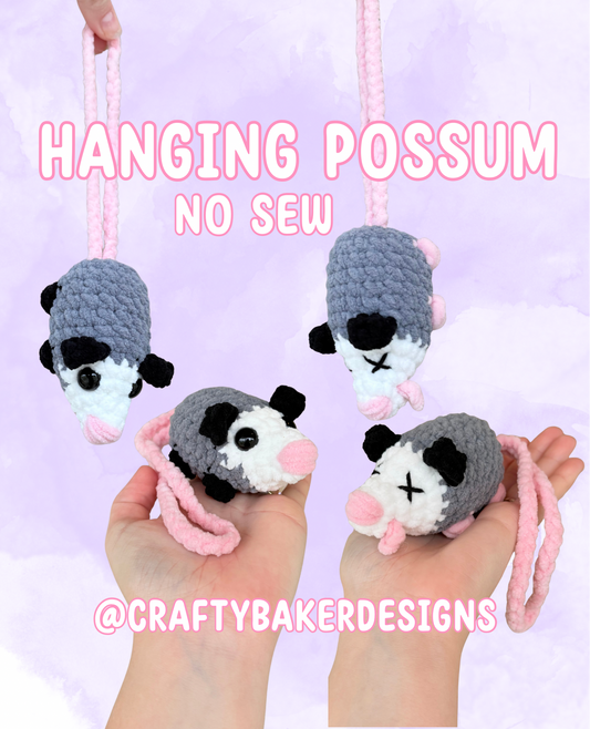 Possum crochet pattern hanging possum crochet pattern no sew possum crochet amigurumi pattern crochet car hanger possum