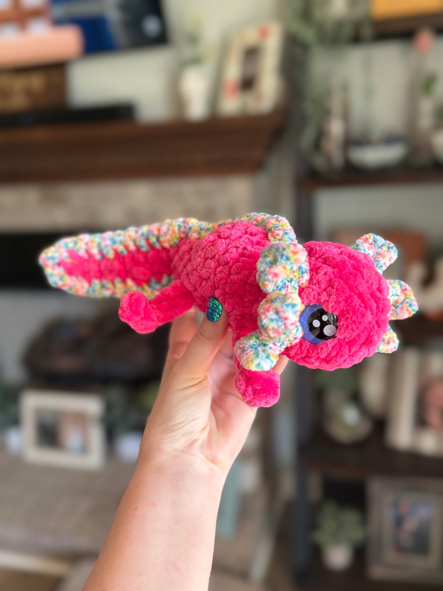 Axolotl crochet pattern no sew amigurumi pdf download digital pattern