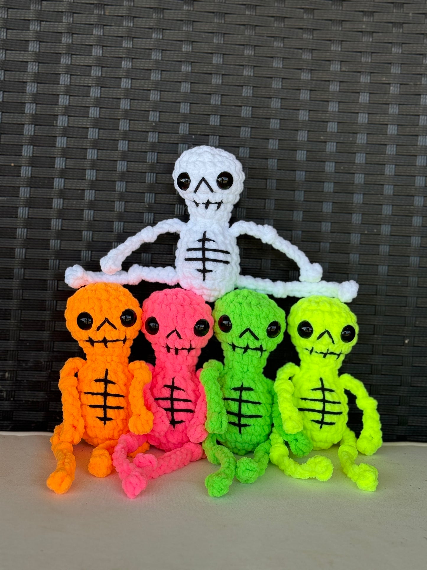 Crochet skeleton bitty buddy Skelton plushie