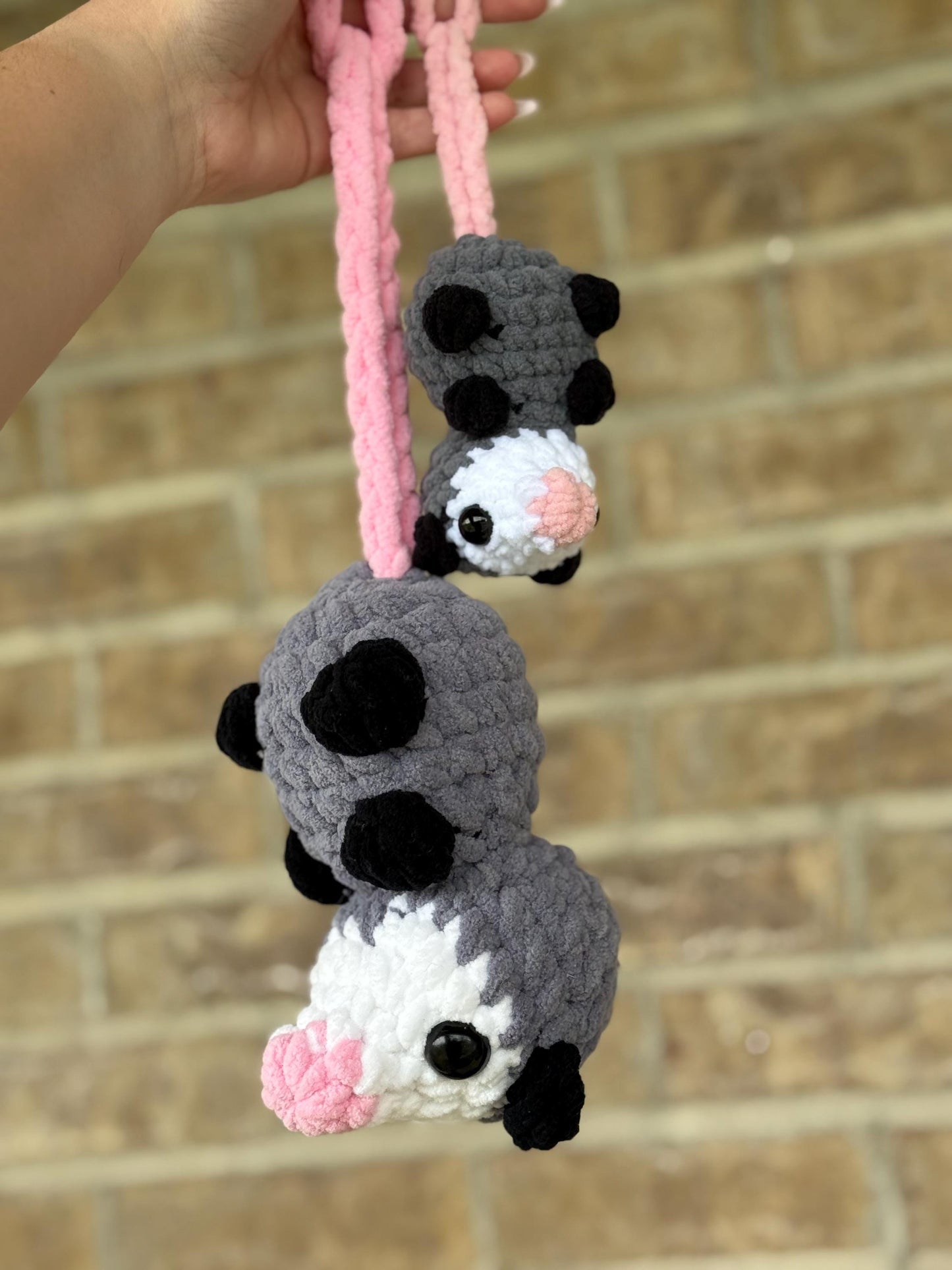 Possum crochet pattern hanging possum crochet pattern low sew possum crochet amigurumi pattern crochet car hanger possum