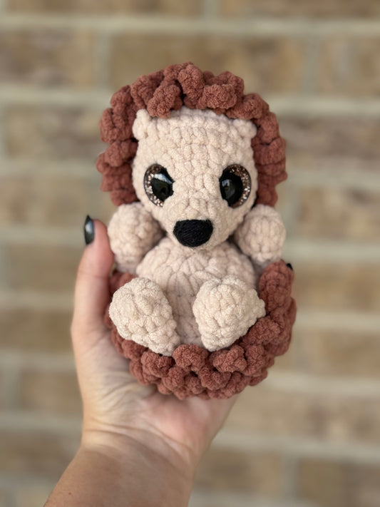 Crochet baby hedgehog plushie amigurumi hedgehog