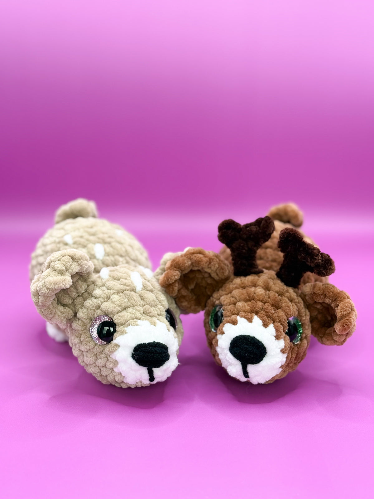 Pudgy Pals deer crochet pattern fawn and buck beginner amigurumi animals crochet no sew deer pattern pdf (Copy)