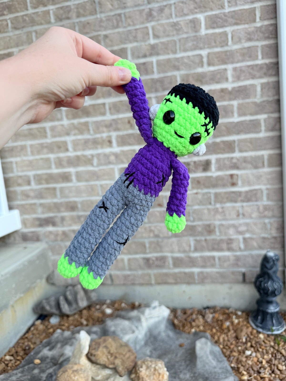 Spooky Buds crochet pattern Zombie and Frankie amigurumi low sew pdf pattern