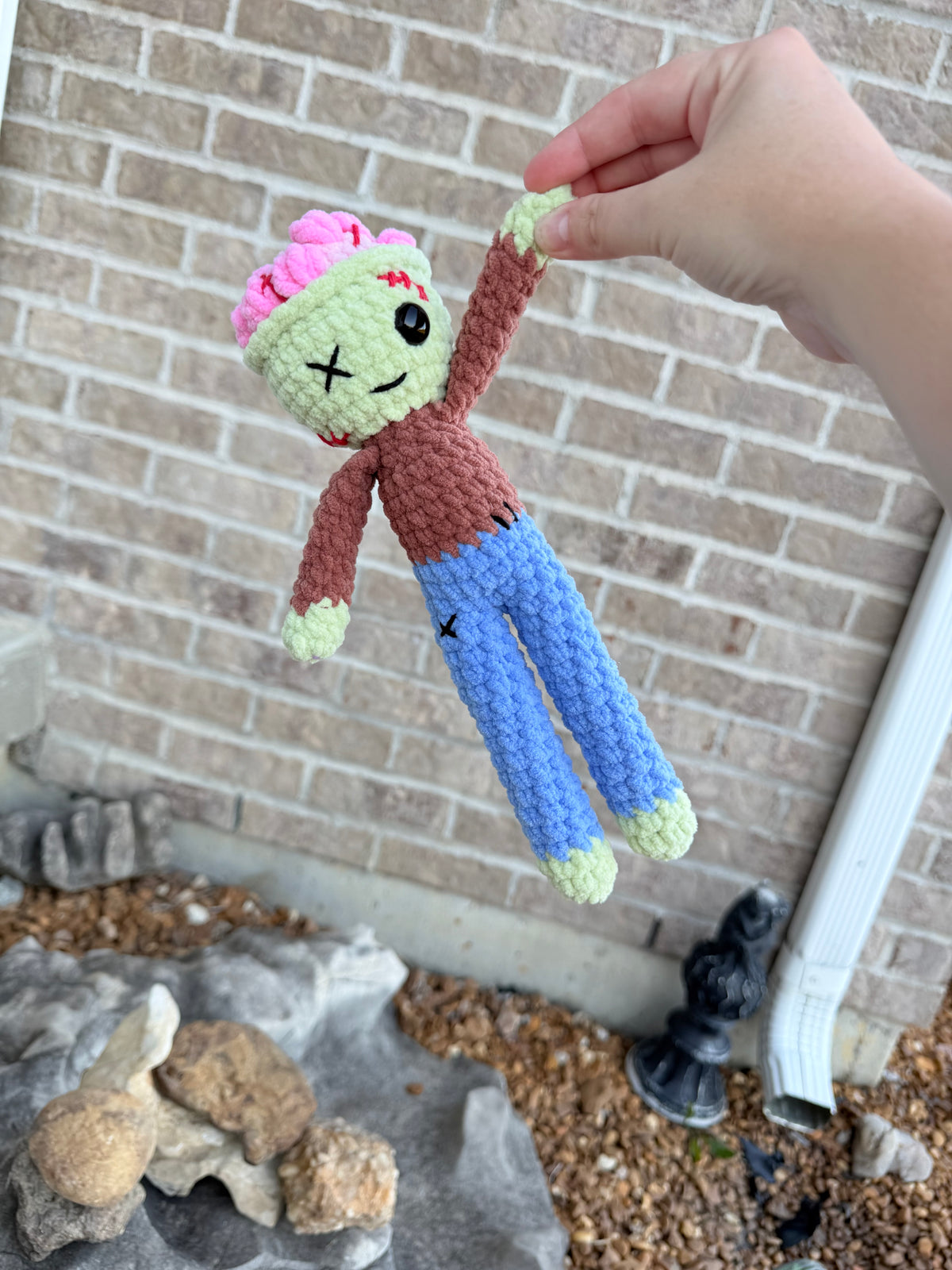 Spooky Buds crochet pattern Zombie and Frankie amigurumi low sew pdf pattern