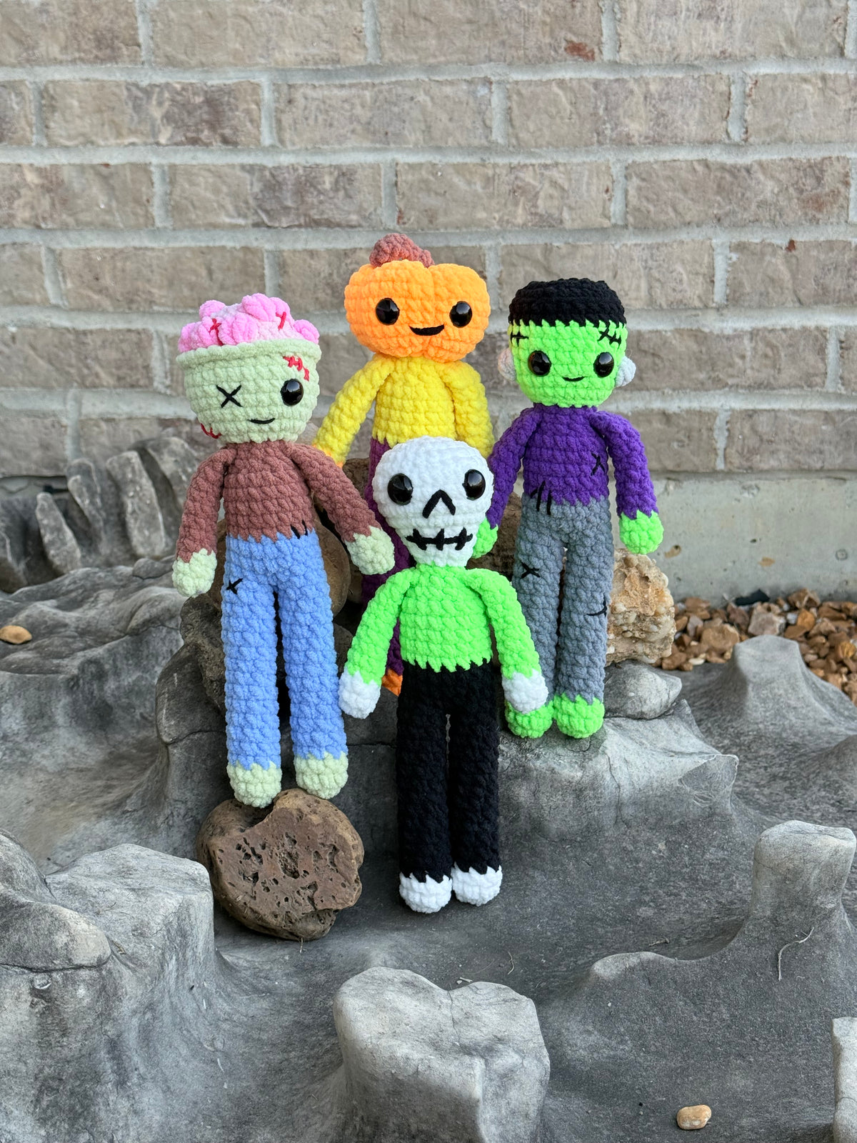 Spooky Buds crochet pattern Halloween amigurumi low sew pdf pattern