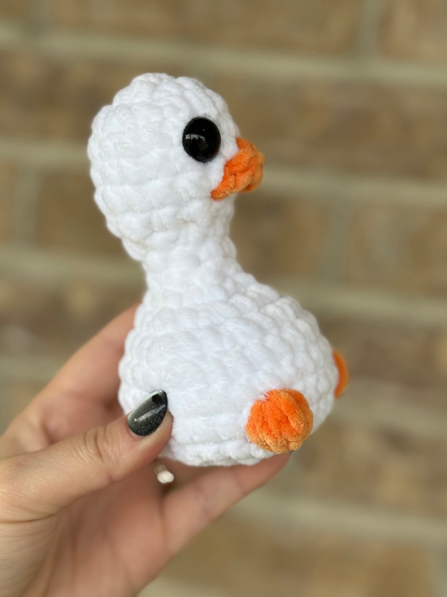 Crochet goose small chenille goose