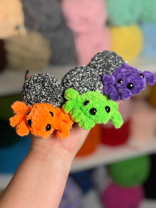 Crochet spider plushie small palm sized spider