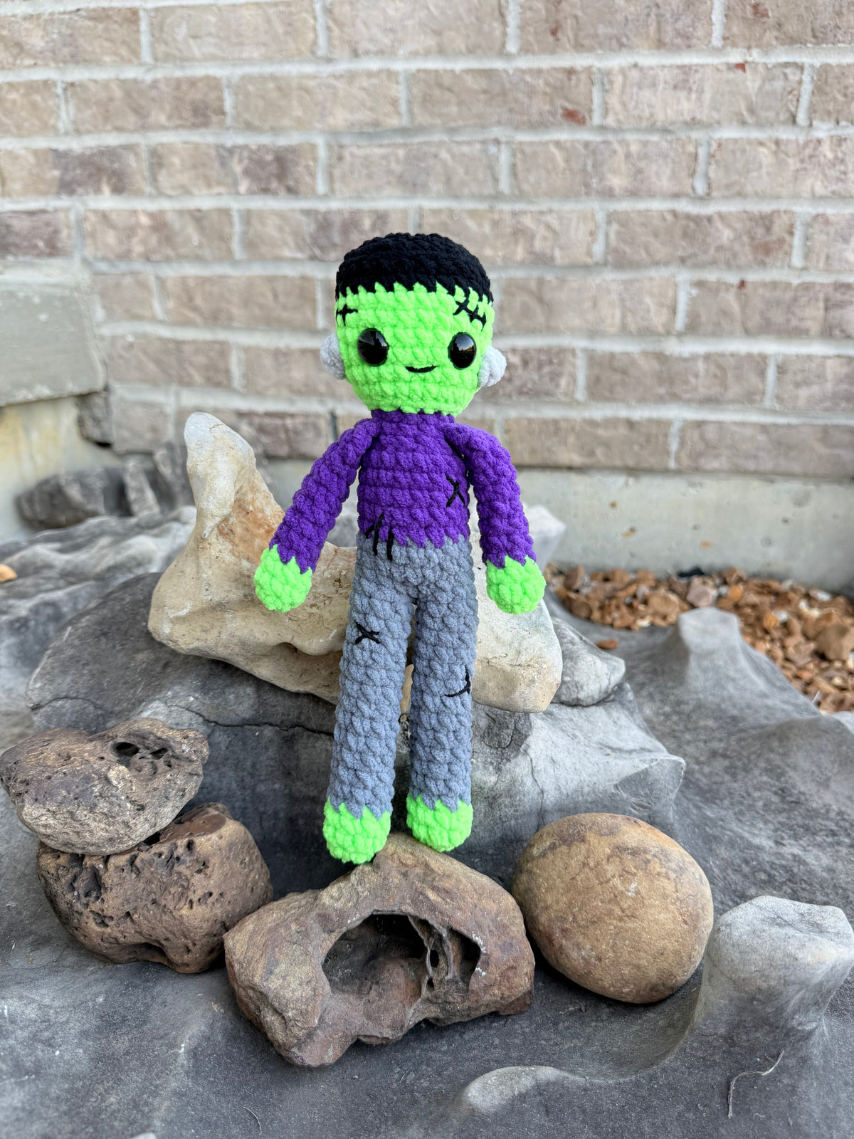 Spooky Buds crochet pattern Zombie and Frankie amigurumi low sew pdf pattern