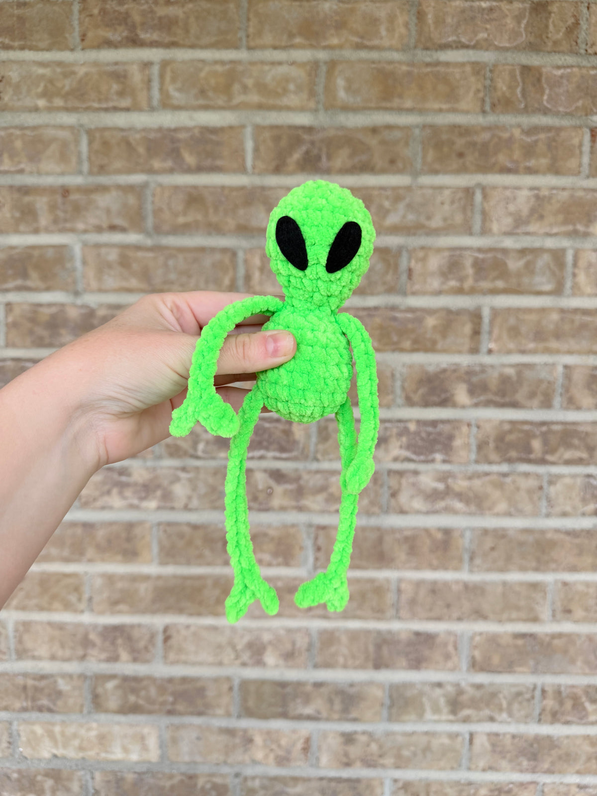 Crochet alien buddy green alien plushie