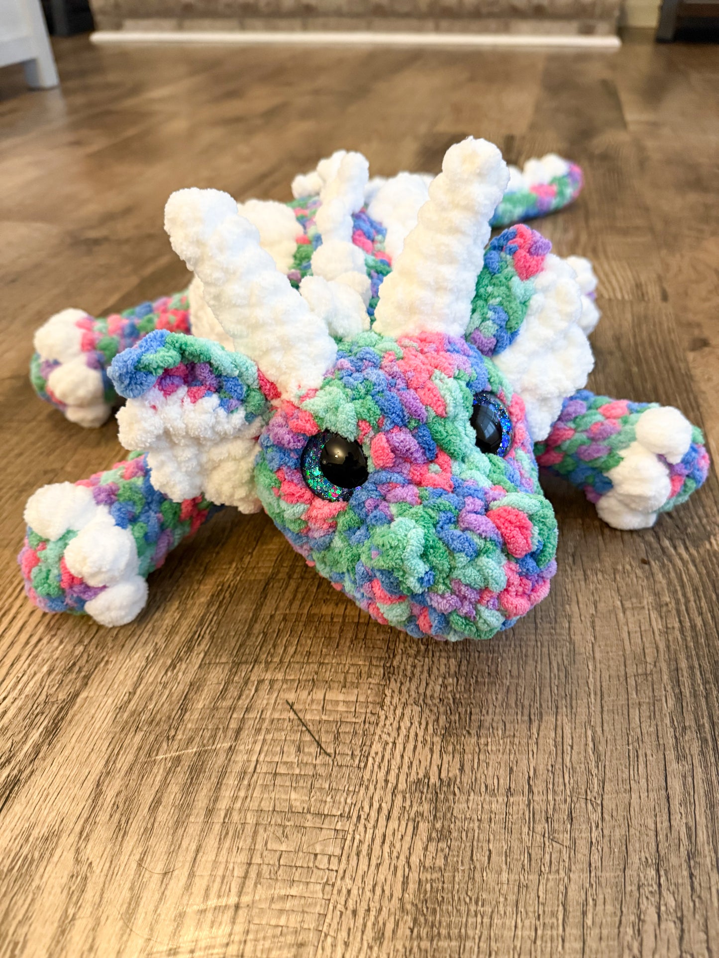 Crochet dragon plushie