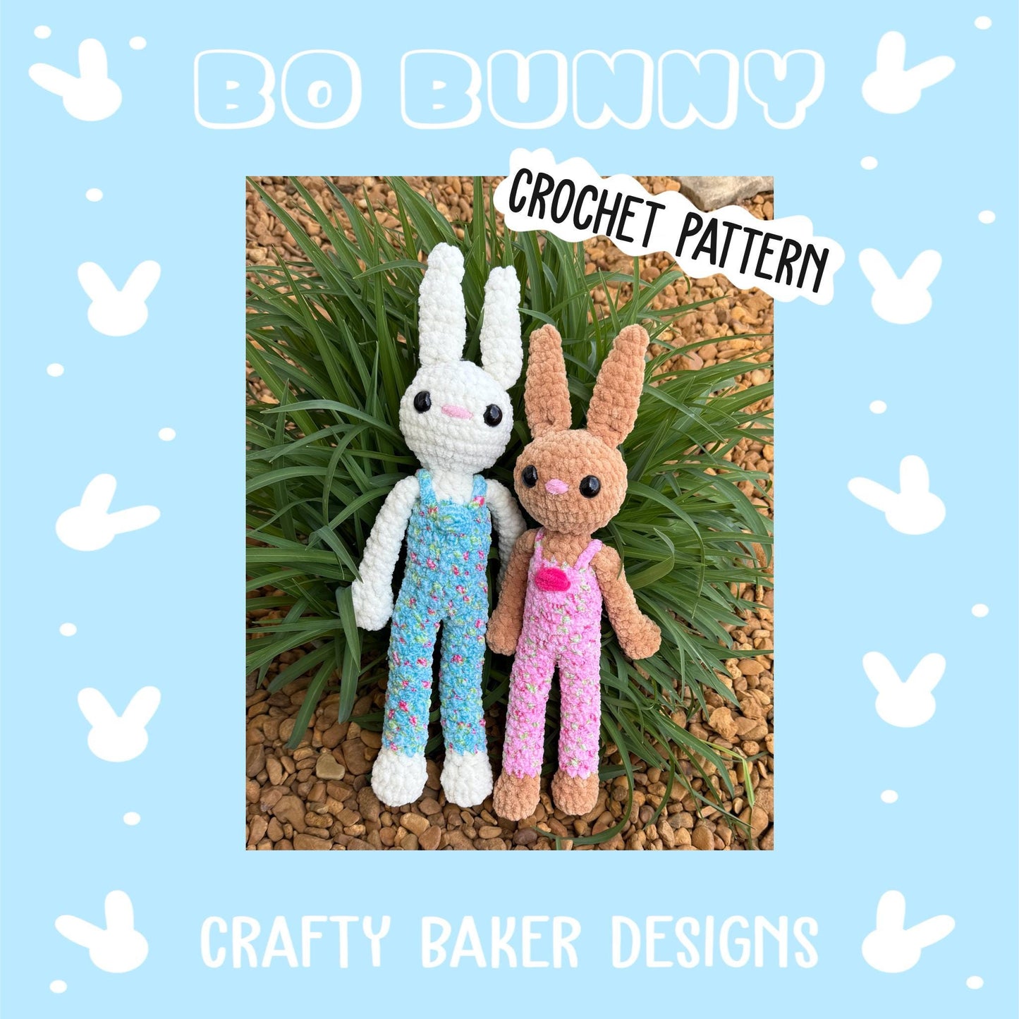 Bunny crochet pattern low sew bunny easter crochet pattern amigurumi crochet pattern market make crochet easy beginner friendly crochet