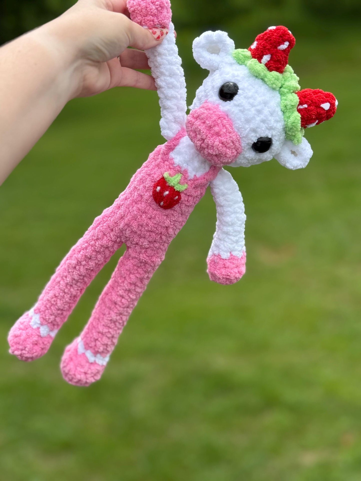 Cow crochet pattern low sew strawberry cow crochet pattern amigurumi crochet pattern market make crochet easy beginner friendly crochet