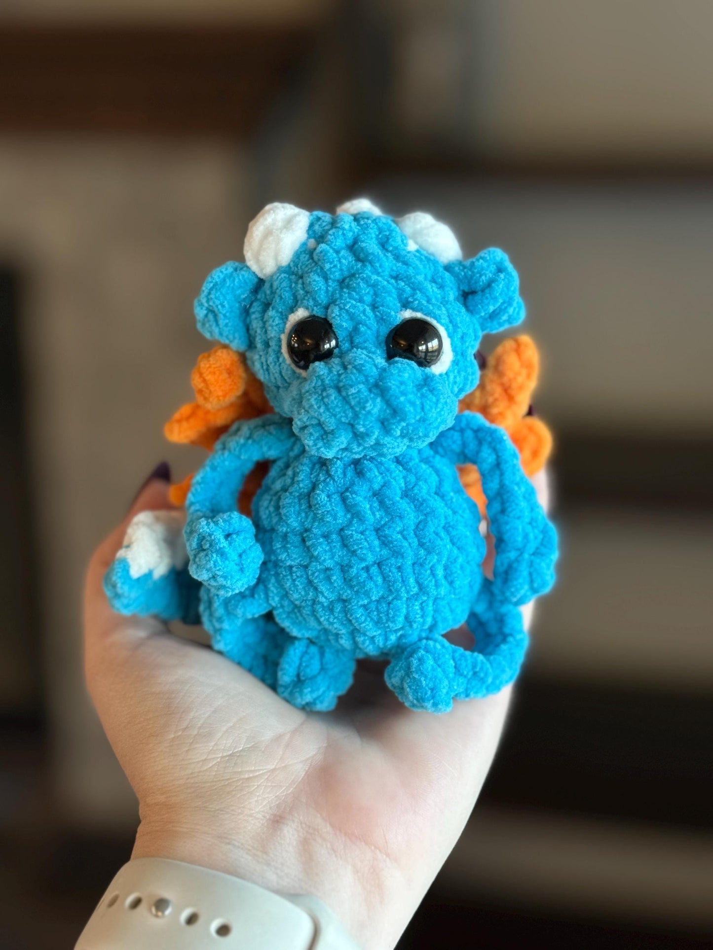 No sew Dragon crochet pattern amigurumi PDF download beginner friendly crochet bitty buddy quick and easy pattern