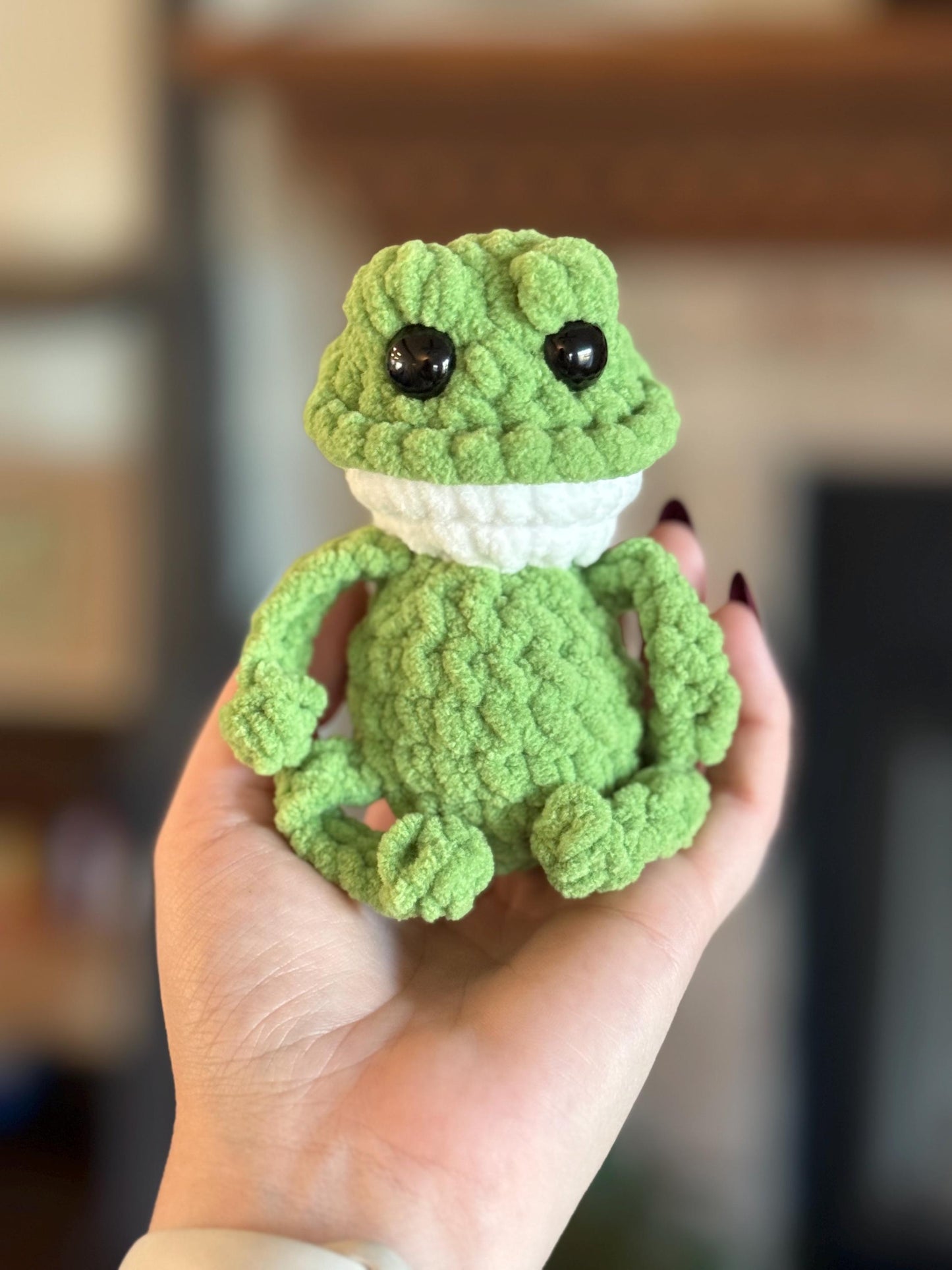 No sew frog crochet pattern amigurumi PDF download beginner friendly crochet bitty buddy quick and easy pattern
