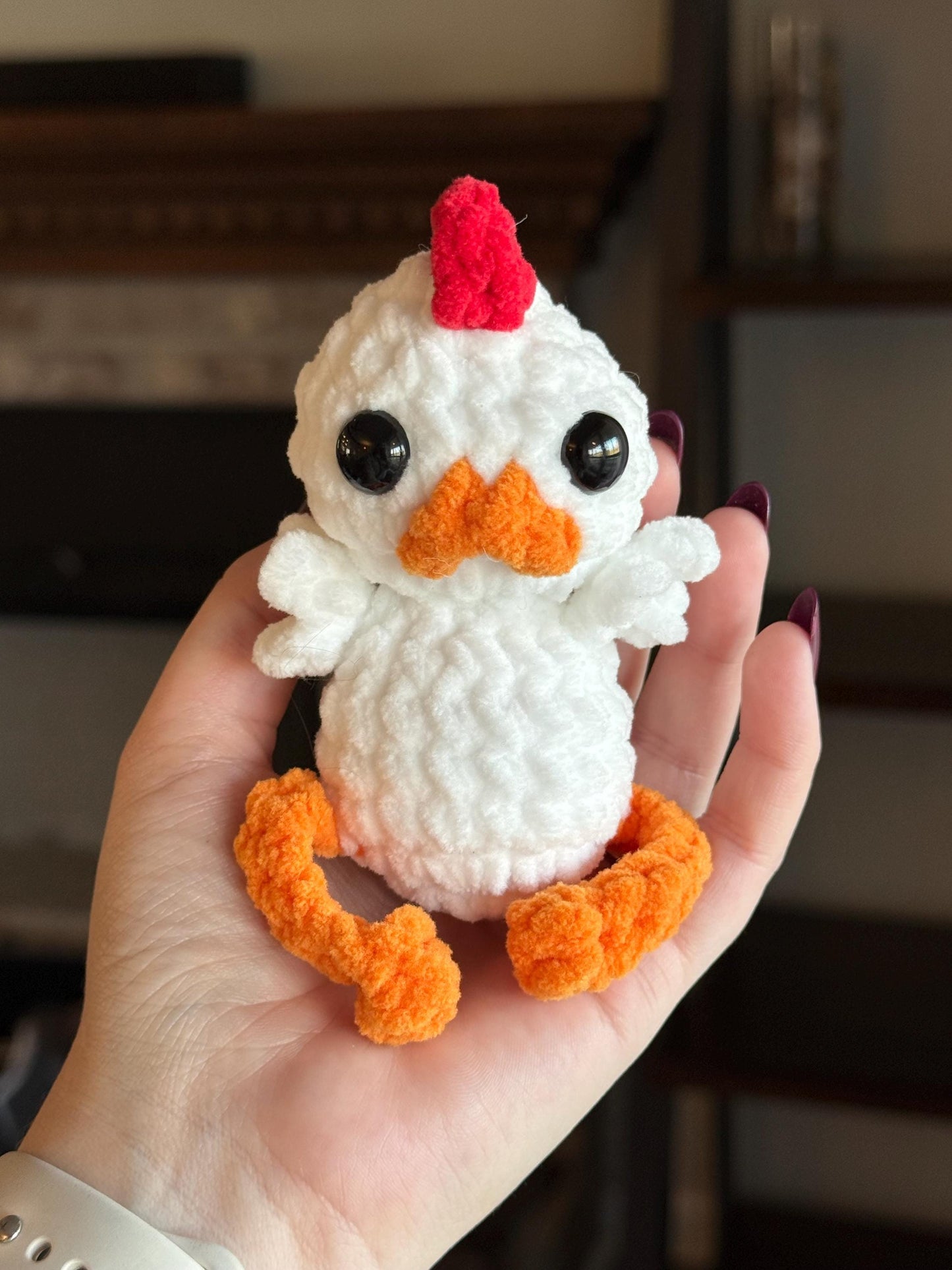 No sew chicken crochet pattern amigurumi PDF download beginner friendly crochet bitty buddy quick and easy pattern