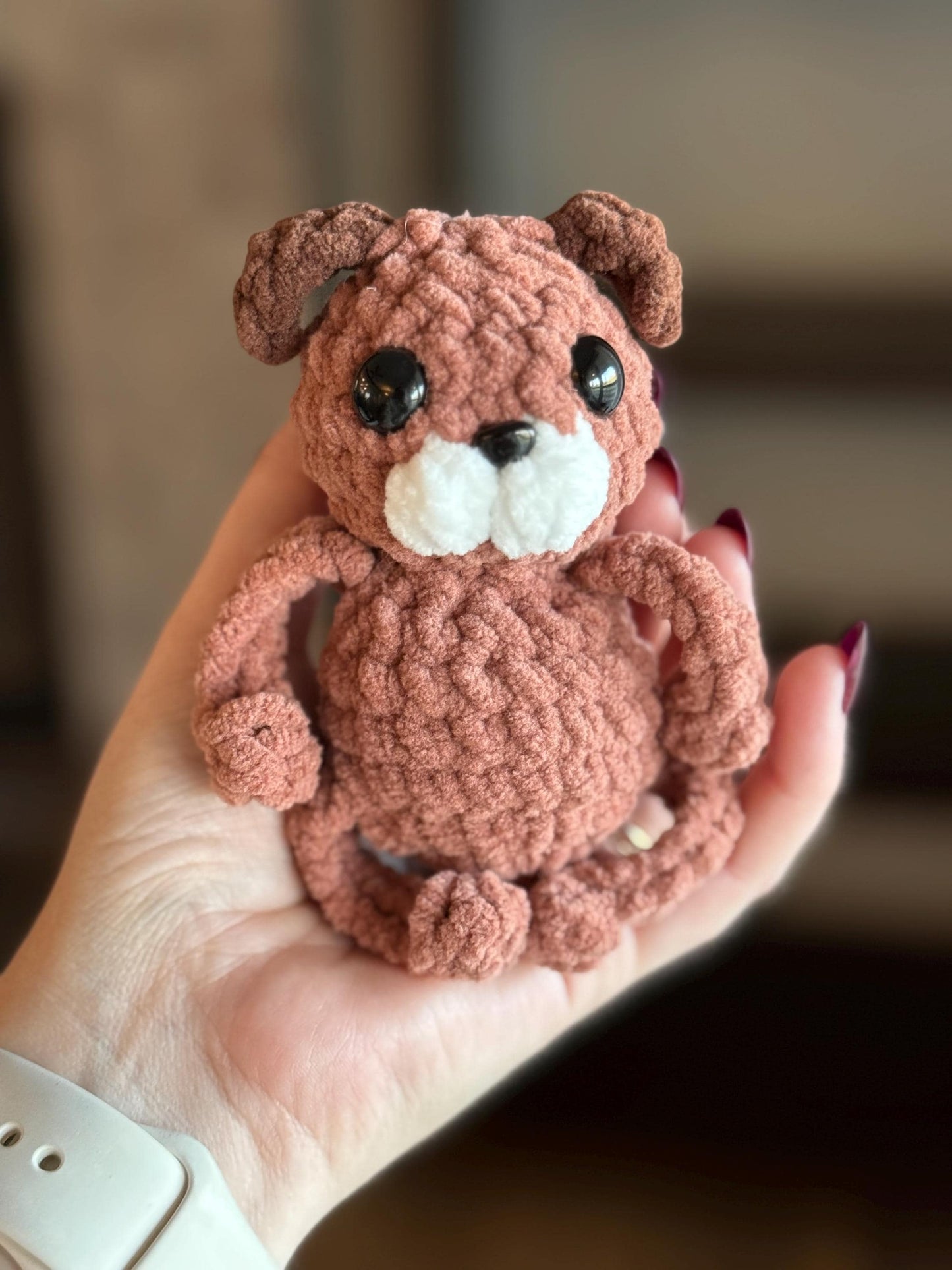 No sew dog crochet pattern puppy amigurumi PDF download beginner friendly crochet bitty buddy quick and easy pattern