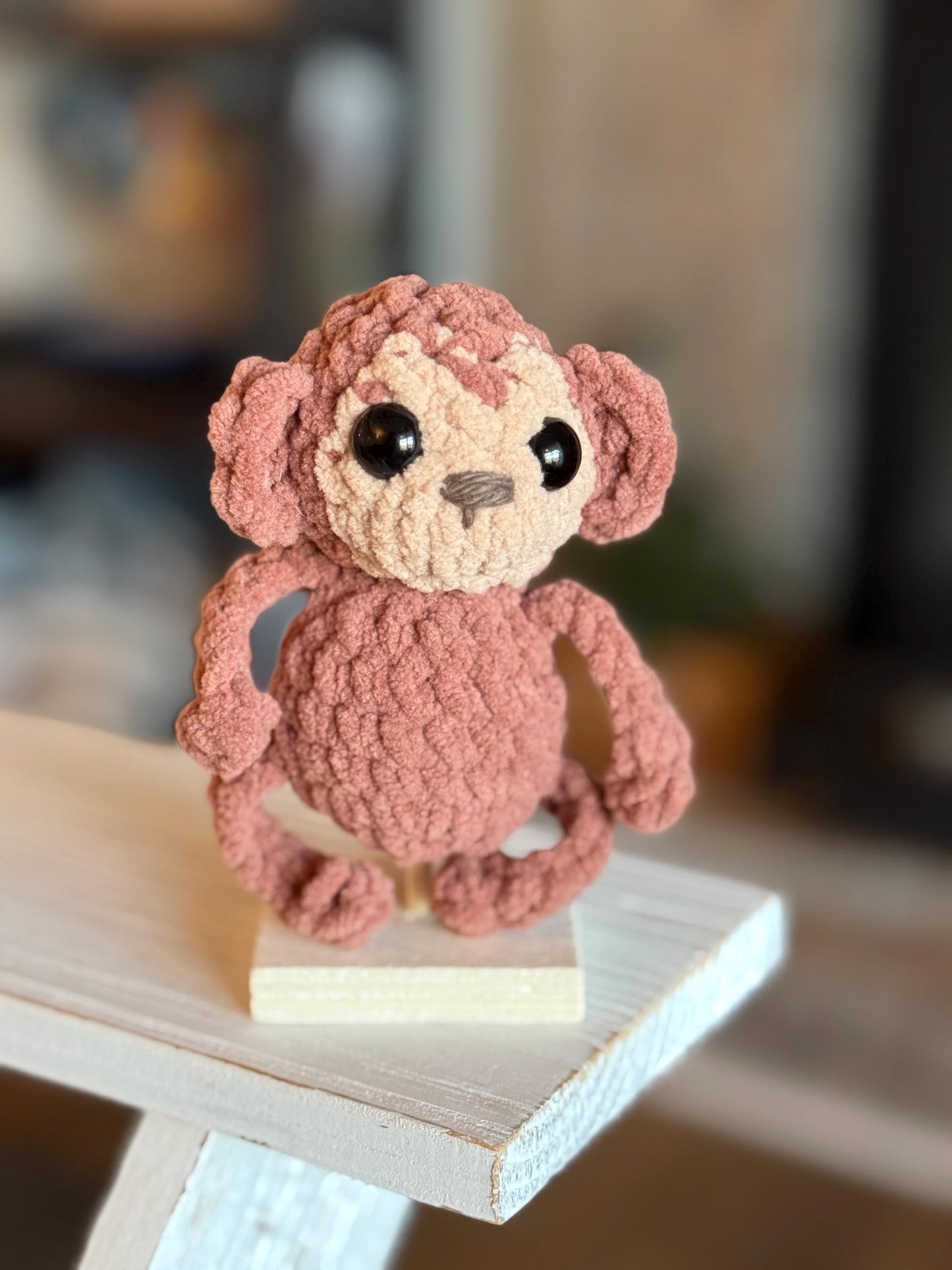 No sew monkey crochet pattern amigurumi PDF download beginner friendly crochet bitty buddy quick and easy pattern