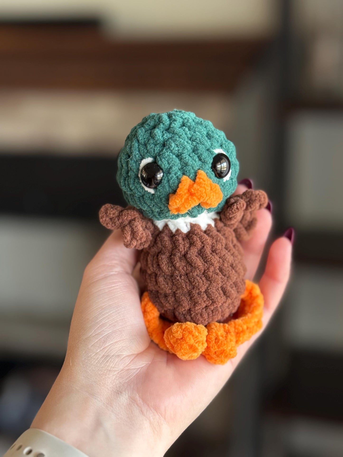 No sew mallard crochet pattern duck amigurumi PDF download beginner friendly crochet bitty buddy quick and easy pattern