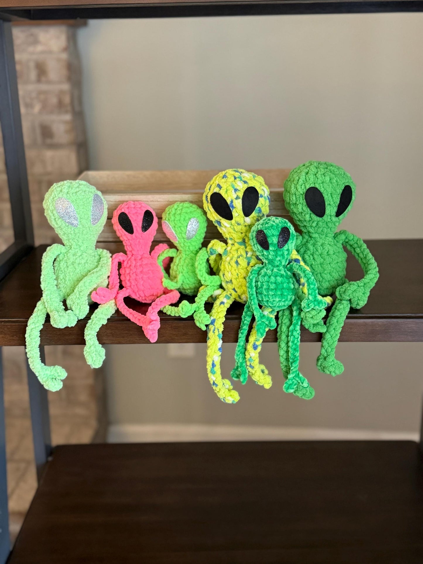 Alien eyes pack of 6 for amigurumi felt eyes glitter foam alien buddy crochet