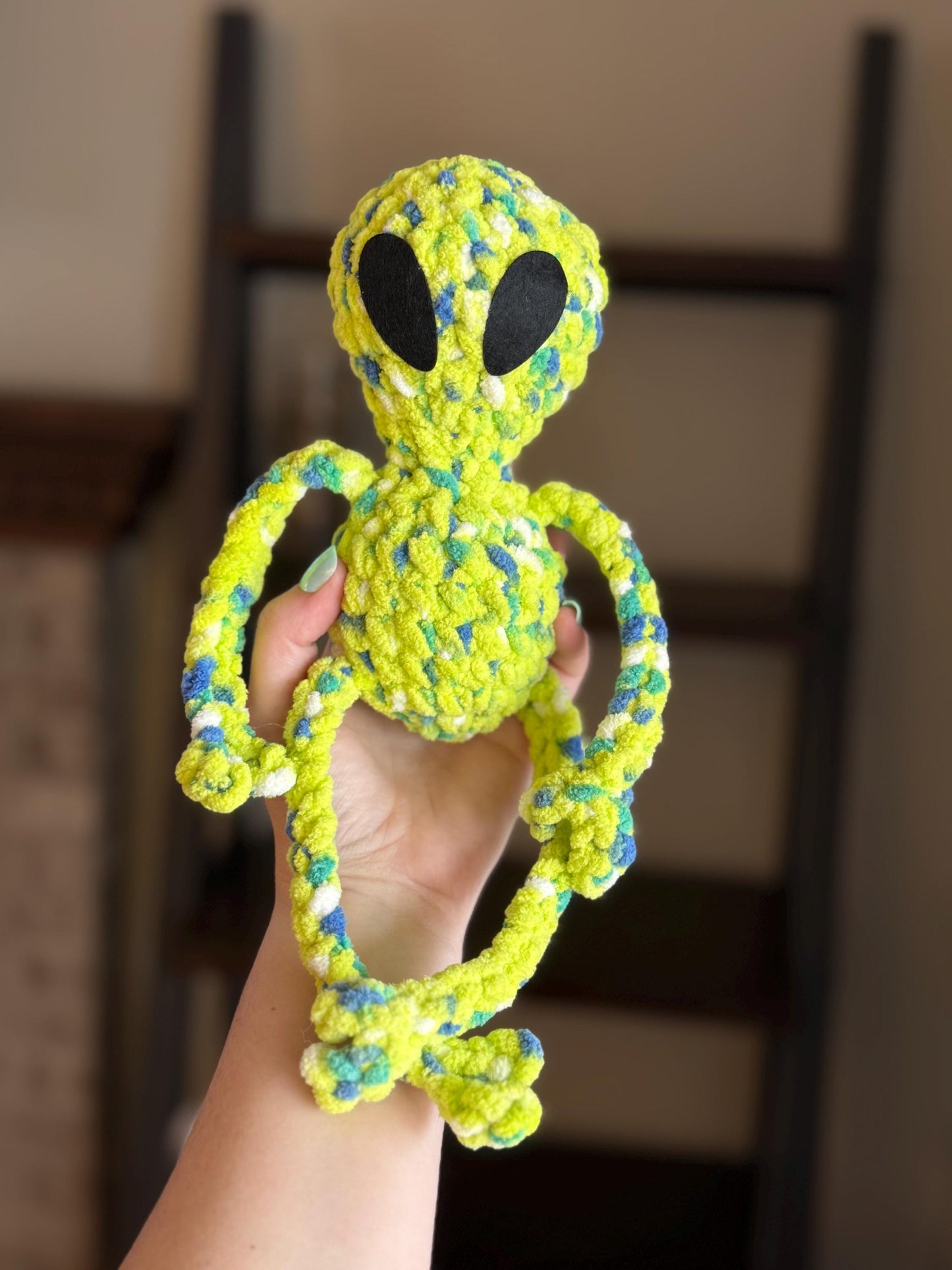 Alien crochet pattern no sew beginner amigurumi space creature bitty buddy