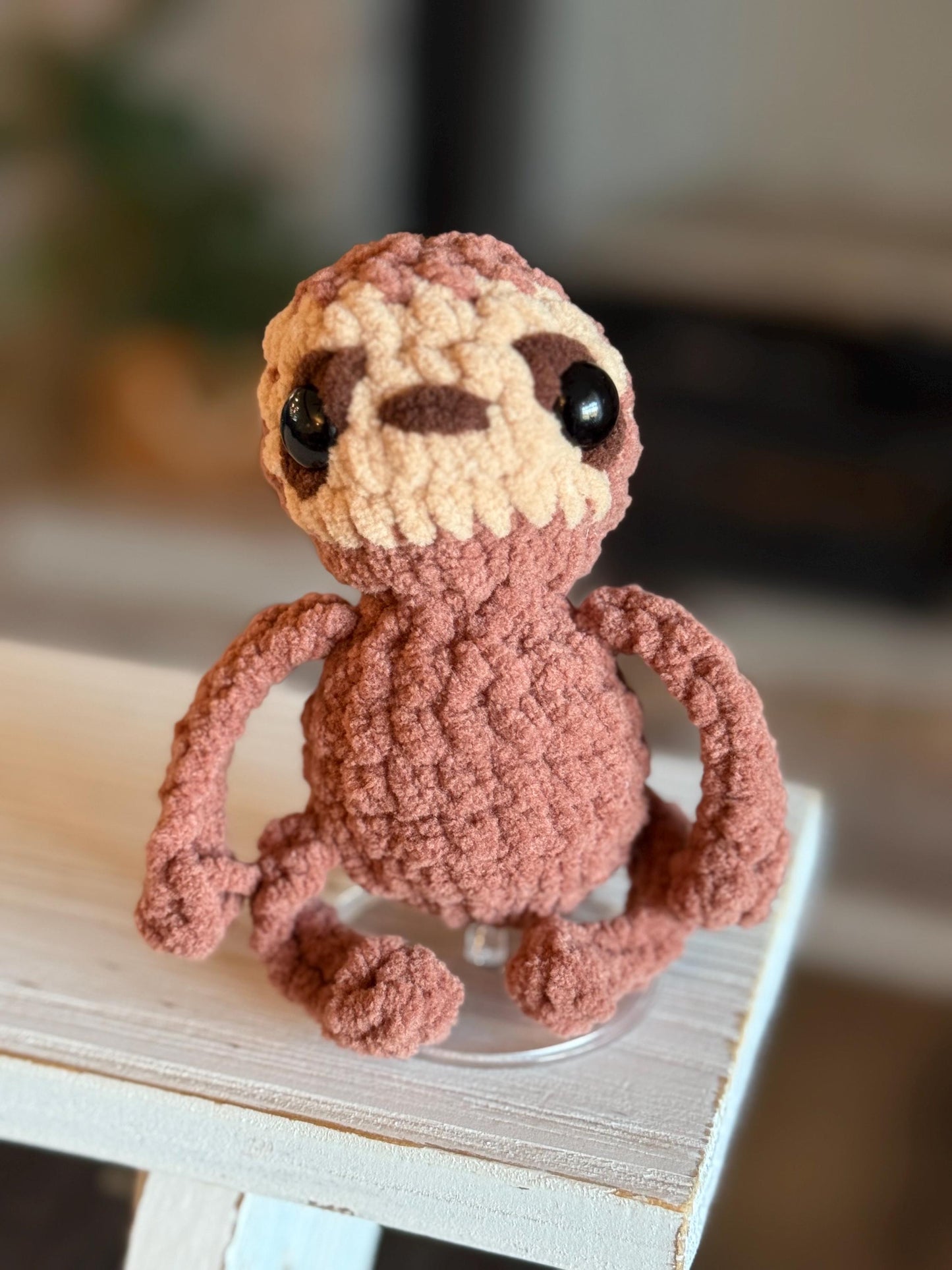 Sloth crochet pattern amigurumi crochet pattern PDF download no sew pattern beginner friendly crochet pattern keychain