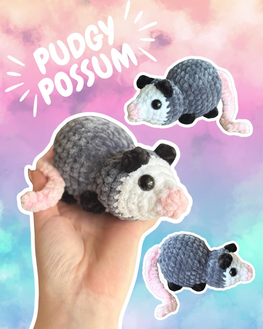 Crochet pattern bundle no sew pudgy pals beginner amigurumi animals plushie crochet easy market make possum cow cat pig capybara