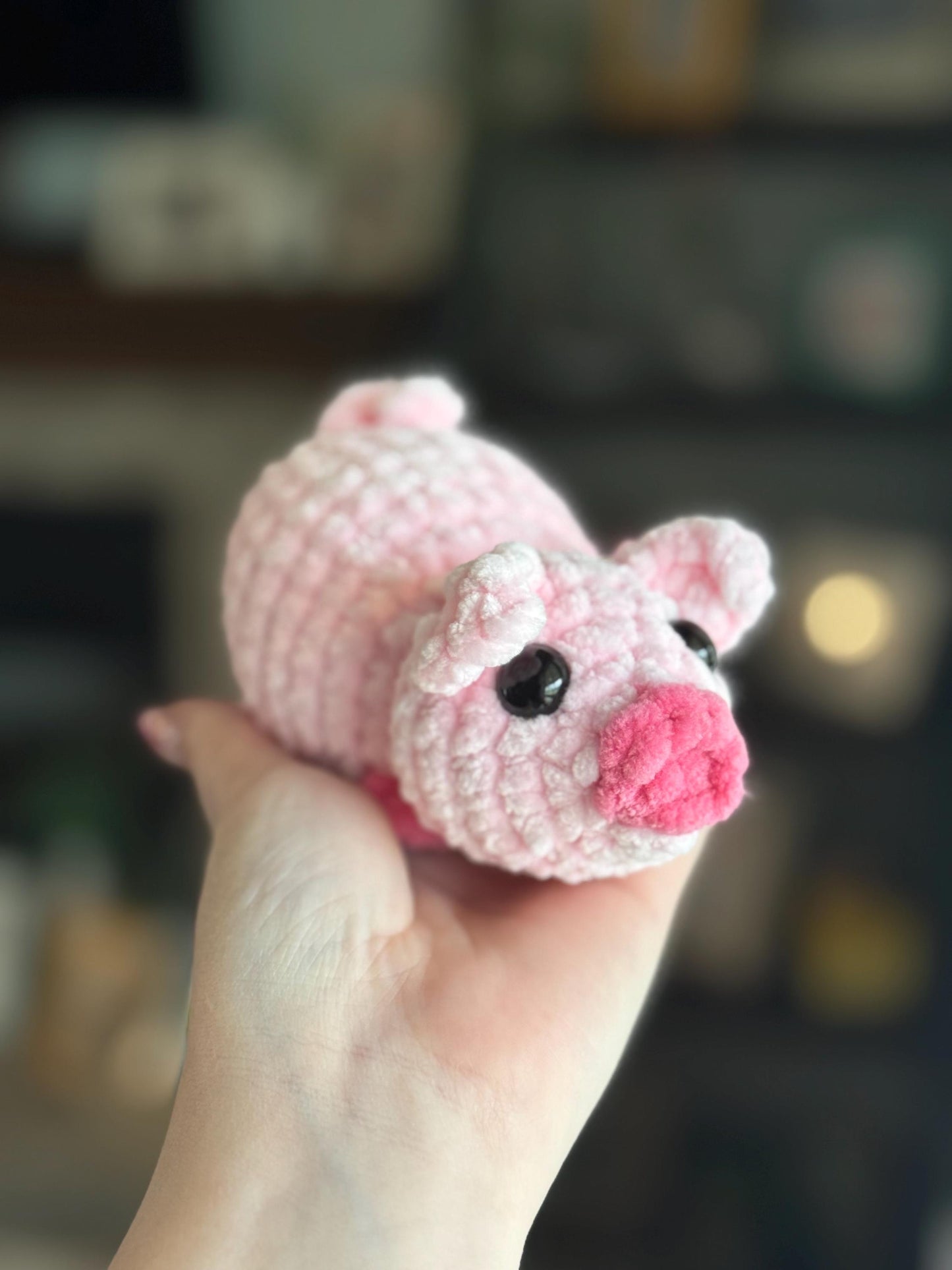 Crochet pig pattern no sew pudgy pals beginner amigurumi animals plushie crochet easy market make no sew pig