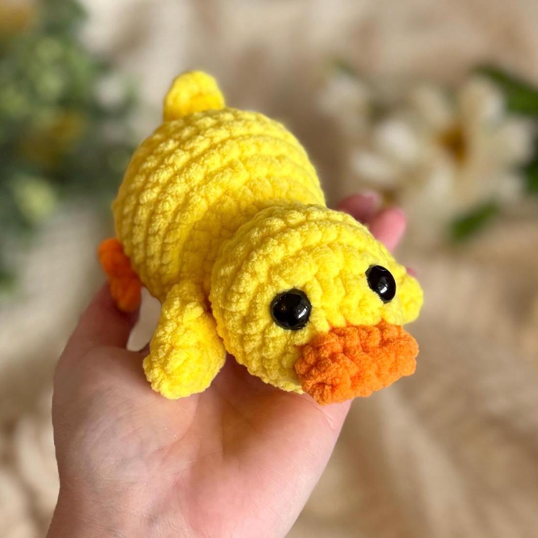 Crochet duck pattern no sew pudgy pals beginner amigurumi animals plushie crochet easy market make Easter spring
