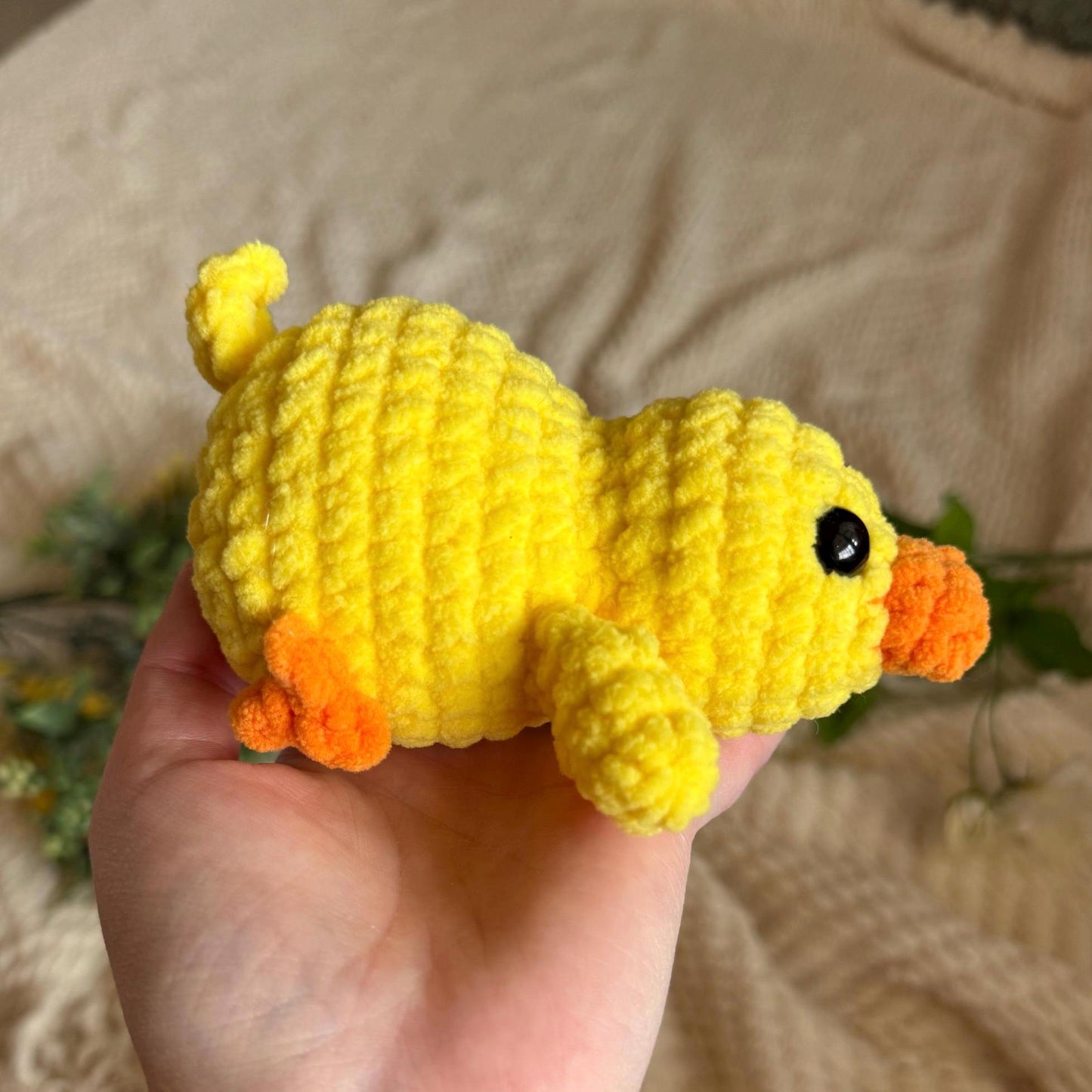 Crochet duck pattern no sew pudgy pals beginner amigurumi animals plushie crochet easy market make Easter spring