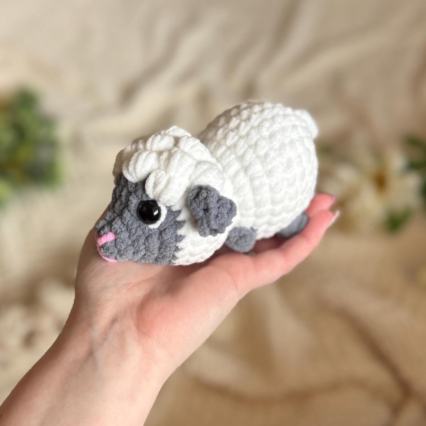 Crochet lamb pattern no sew pudgy pals beginner amigurumi animals plushie crochet easy market make Easter spring