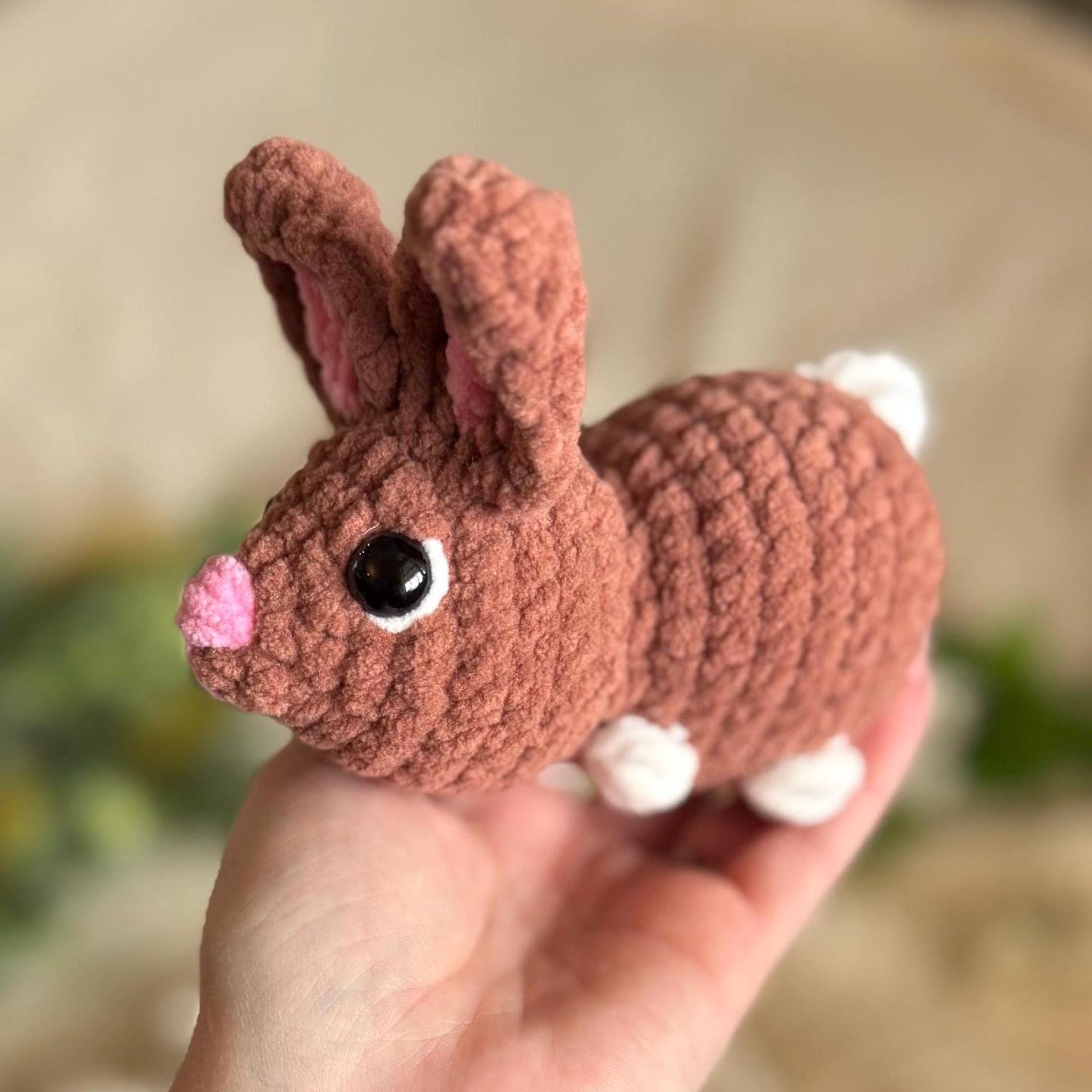 Crochet bunny pattern no sew pudgy pals beginner amigurumi animals plushie crochet easy market make Easter spring