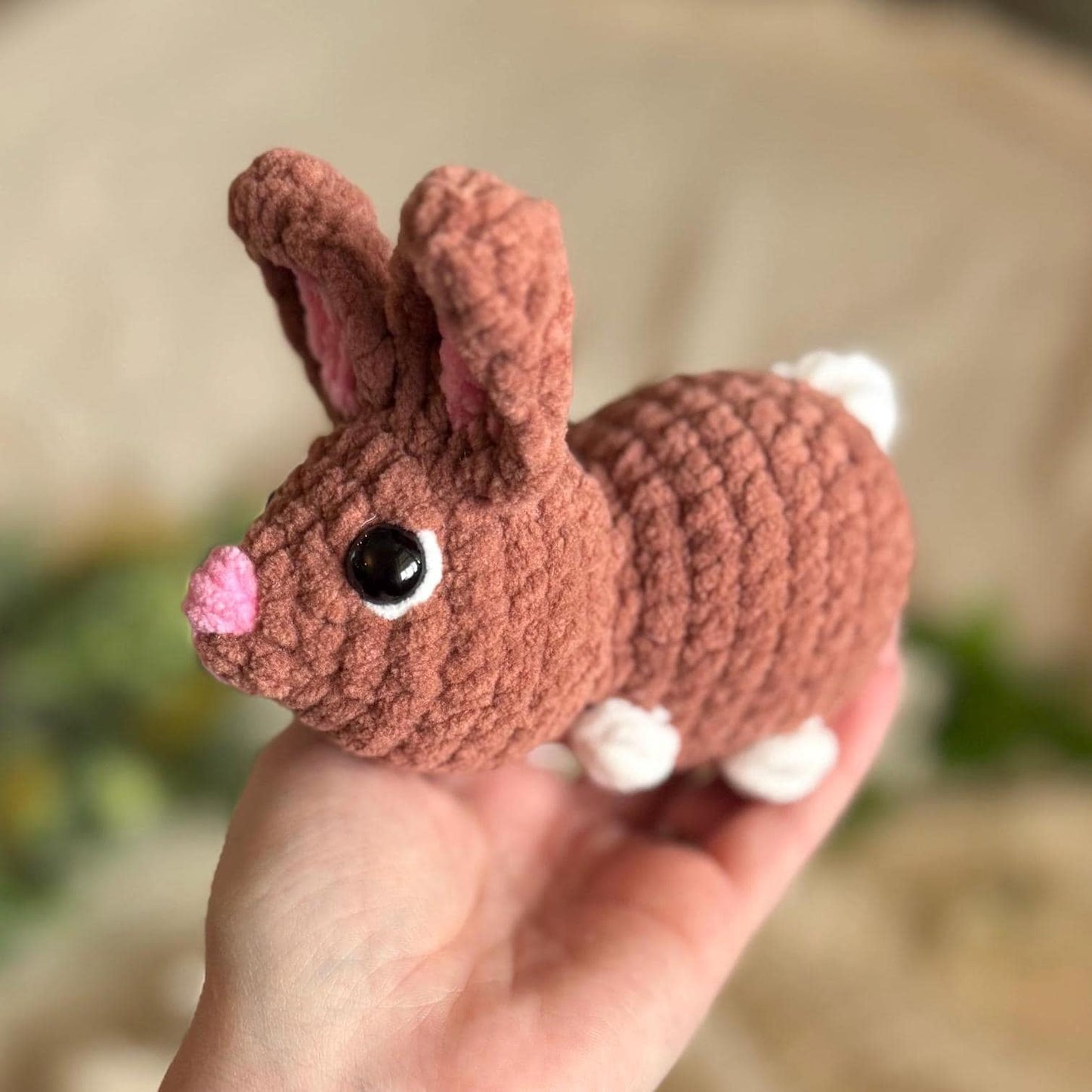 Crochet bunny pattern no sew pudgy pals beginner amigurumi animals plushie crochet easy market make Easter spring