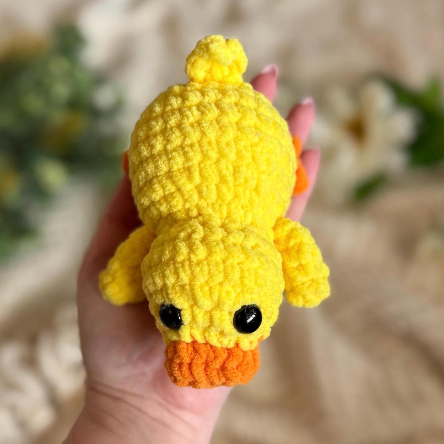 Crochet duck pattern no sew pudgy pals beginner amigurumi animals plushie crochet easy market make Easter spring